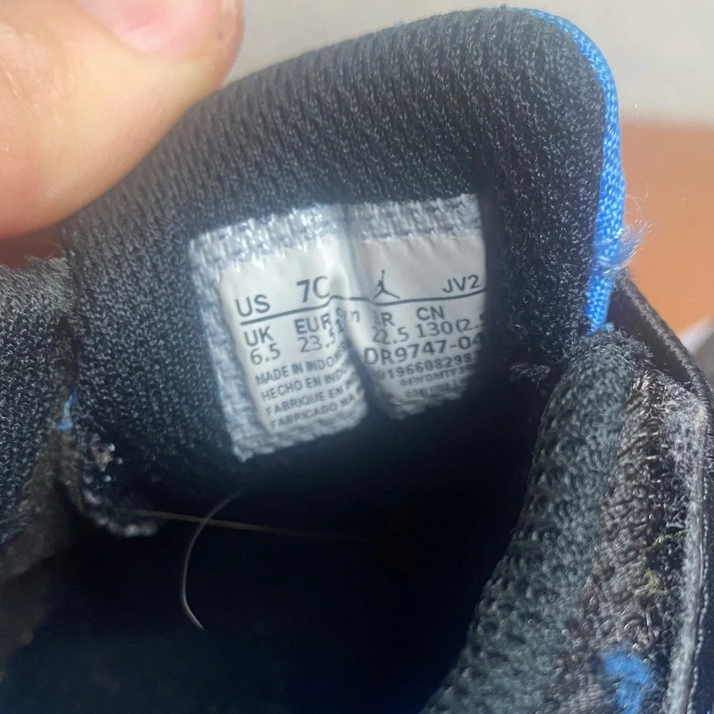 Nike Air Jordan 1 Low Alt Toddler Black and University Blue Low-Top Sneakers